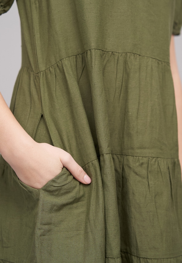 VIPRISILLA V-NECK S/S SHORT DRESS-5