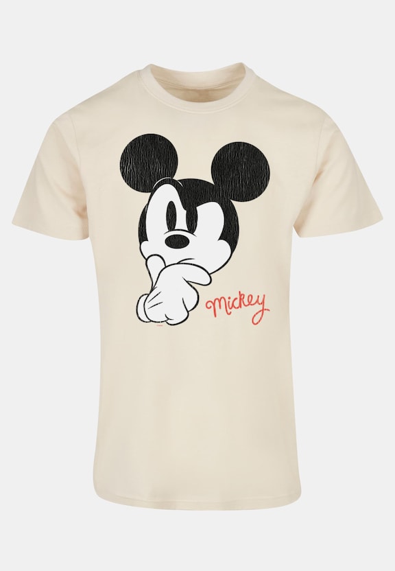 Mickey Mouse - Distressed Ponder Basic T-Shirt-0
