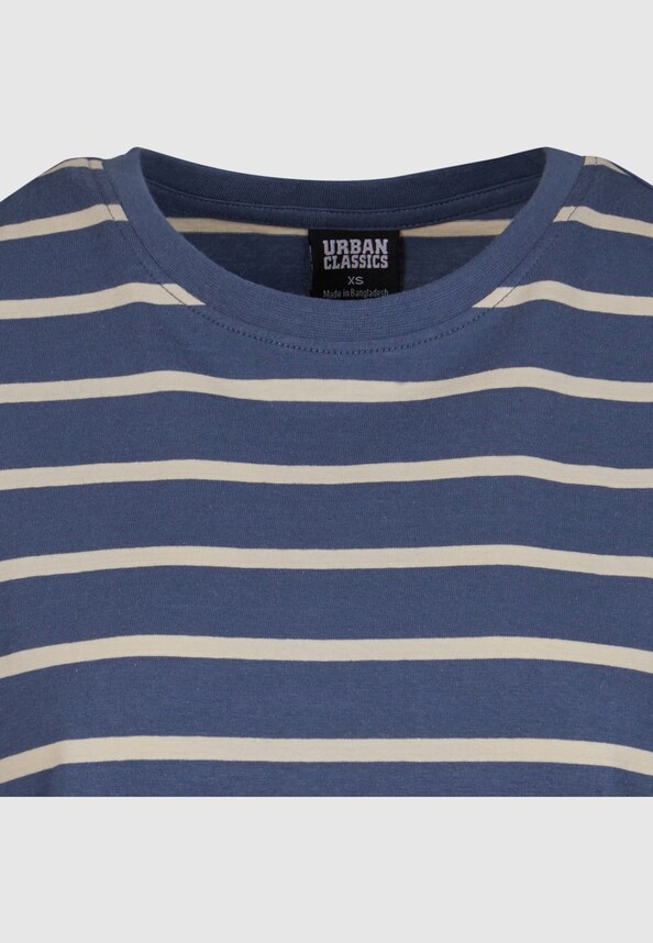 Ladies Striped Boxy Tee-7