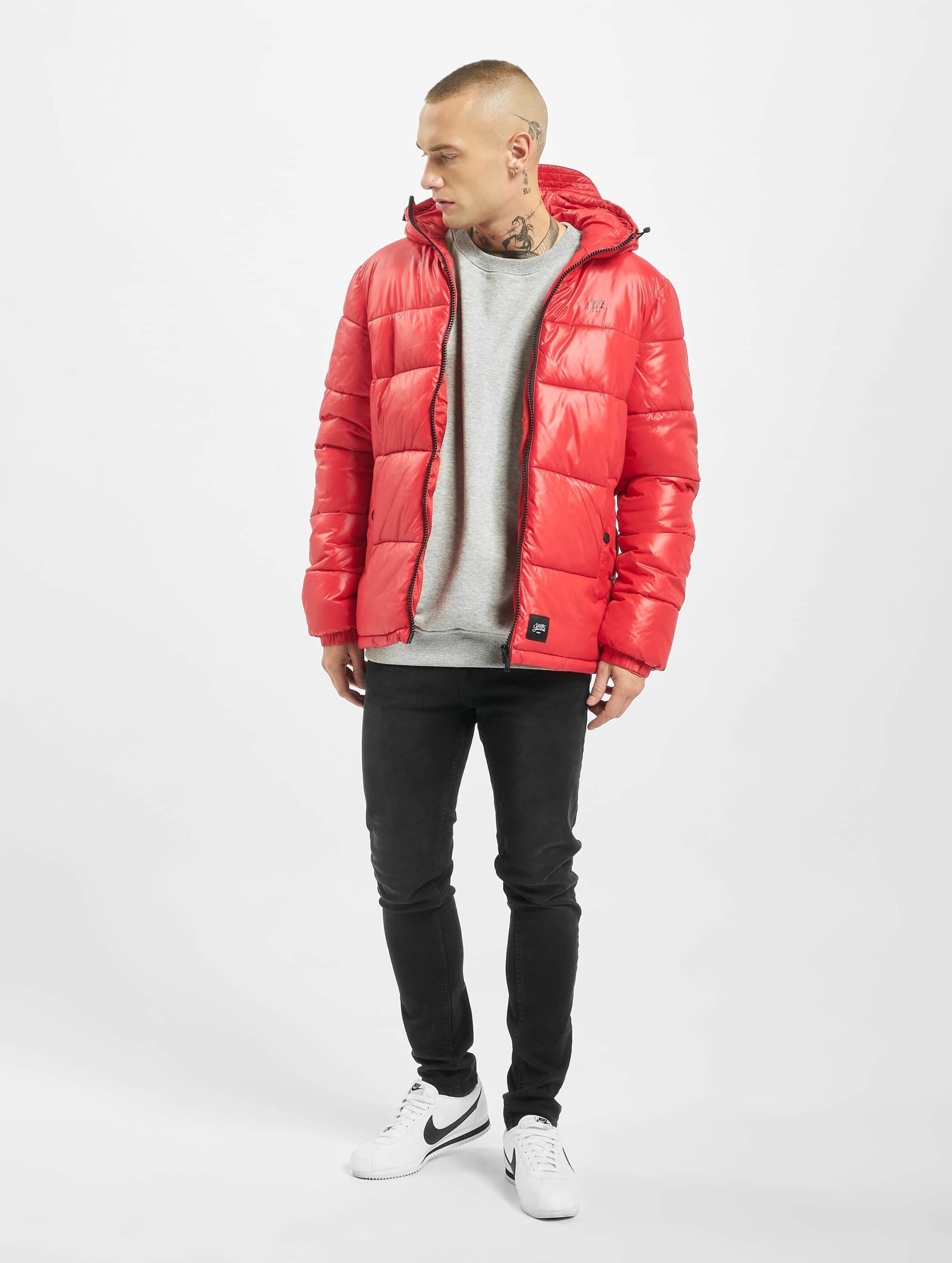 Mens vinyl puffer on sale jacket