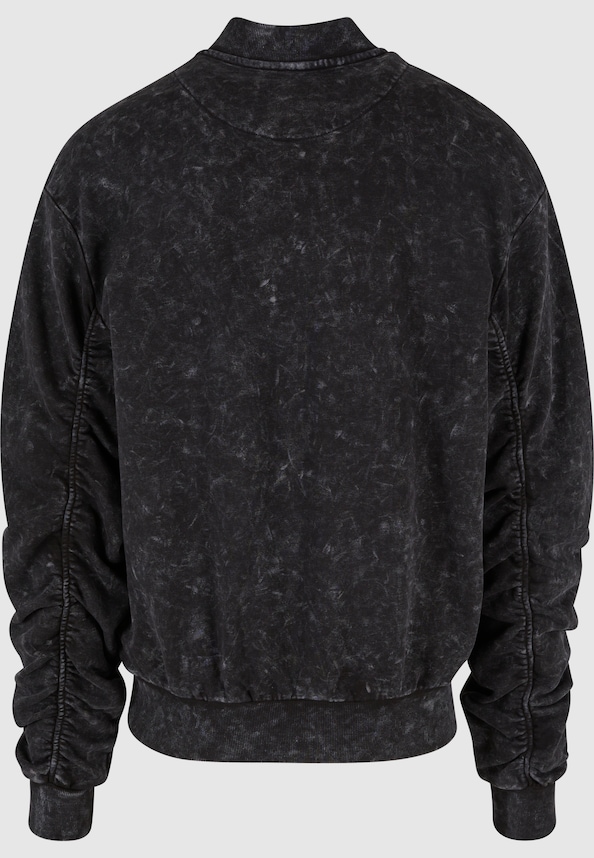 KM241-036-1 Karl Kani Chest Retro Washed Sweat Bomber Jacket-4