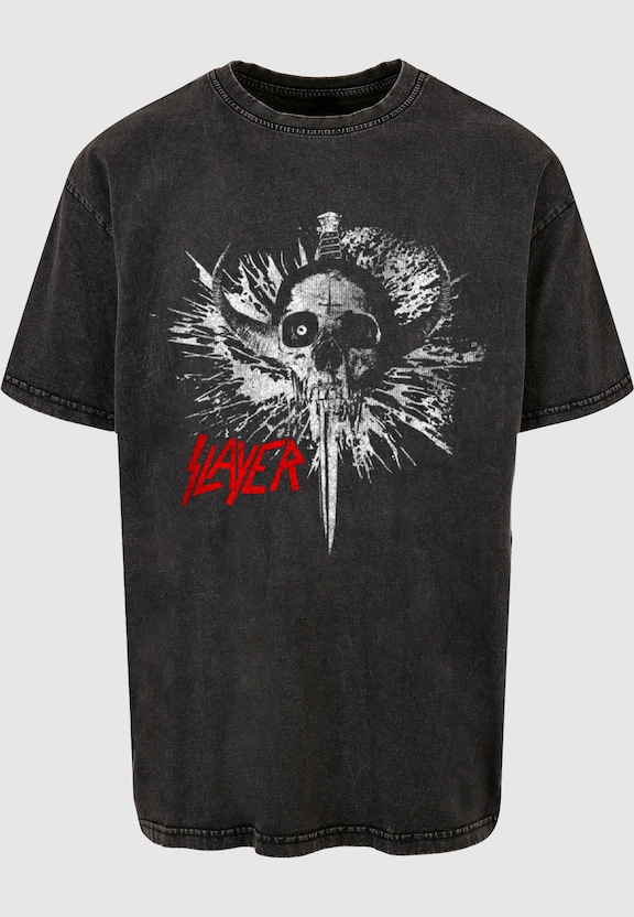  Slayer - Death Dagger Vintage Acid Washed Oversize-2