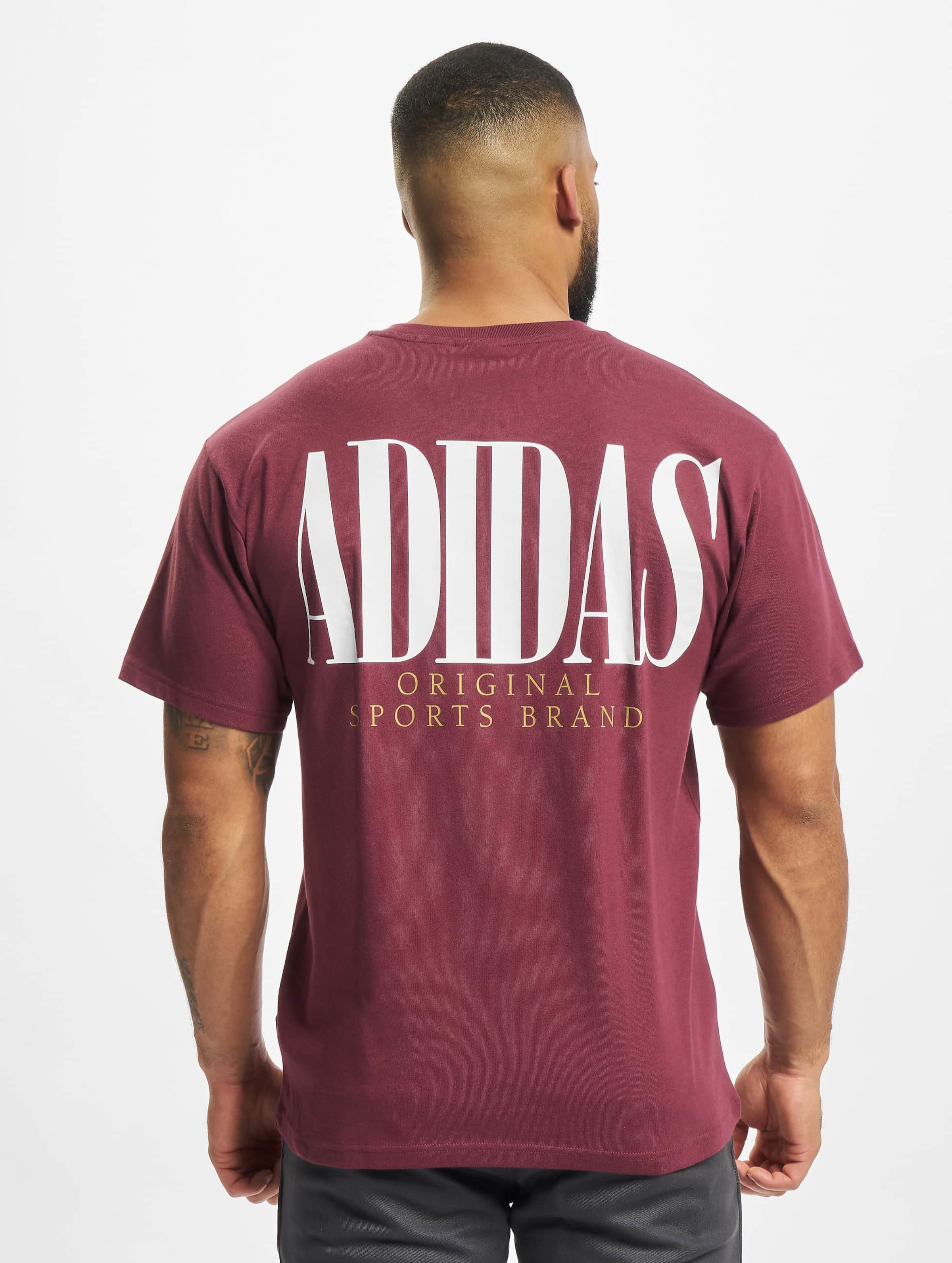 Burgundy adidas originals t on sale shirt