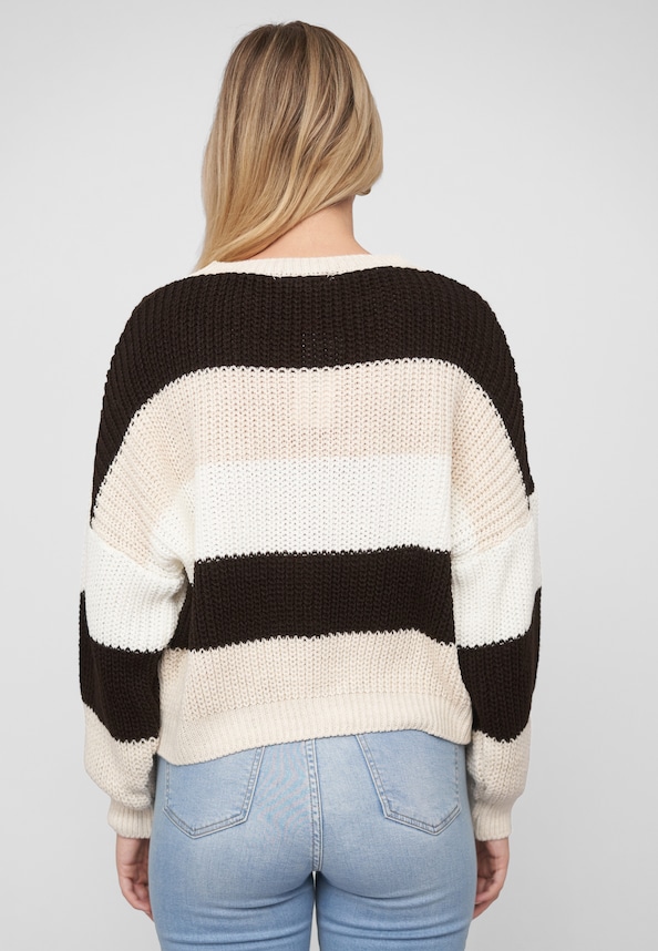 Knit Sweater with stripes-1