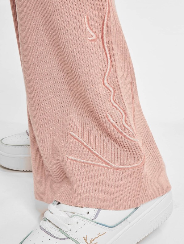 KW221-022-1 Signature Wide Leg Rib Pants-3