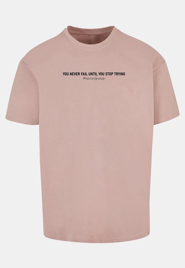 Never Give Up Heavy Oversized Tee-4