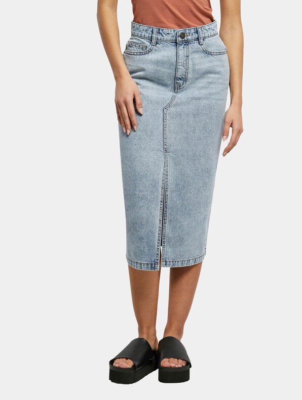 Ladies Midi Denim Skirt-0