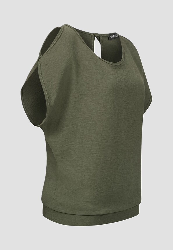 Cloud5ive Cold Shoulder Fledermaus Top-2