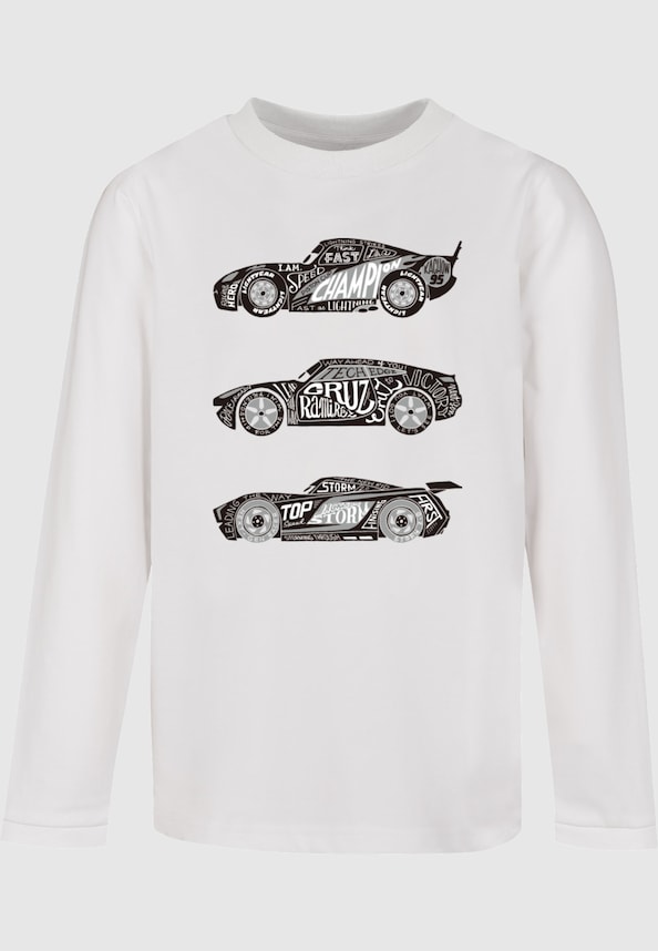 Kids Cars - Text Racers Longsleeve-0