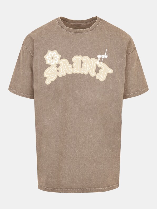 Ladies Saint x Acid Washed Heavy Oversized Tee-3