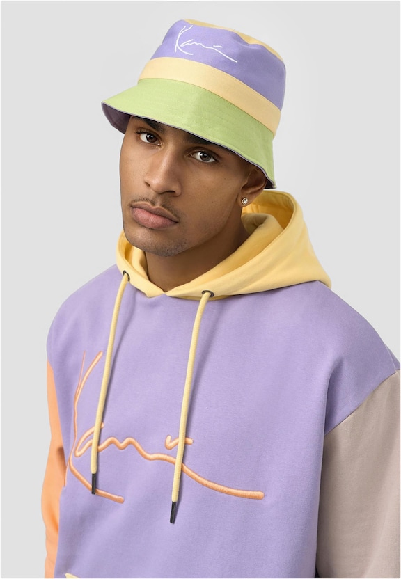 Signature reversible Block Bucket Hat-1