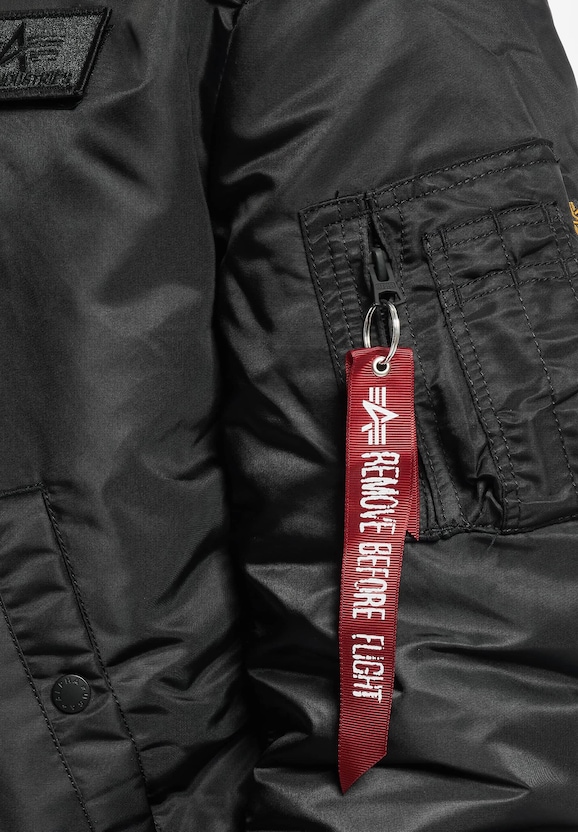 Alpha Industries MA-1 ZH Back Print Bomber Jacket Black-4