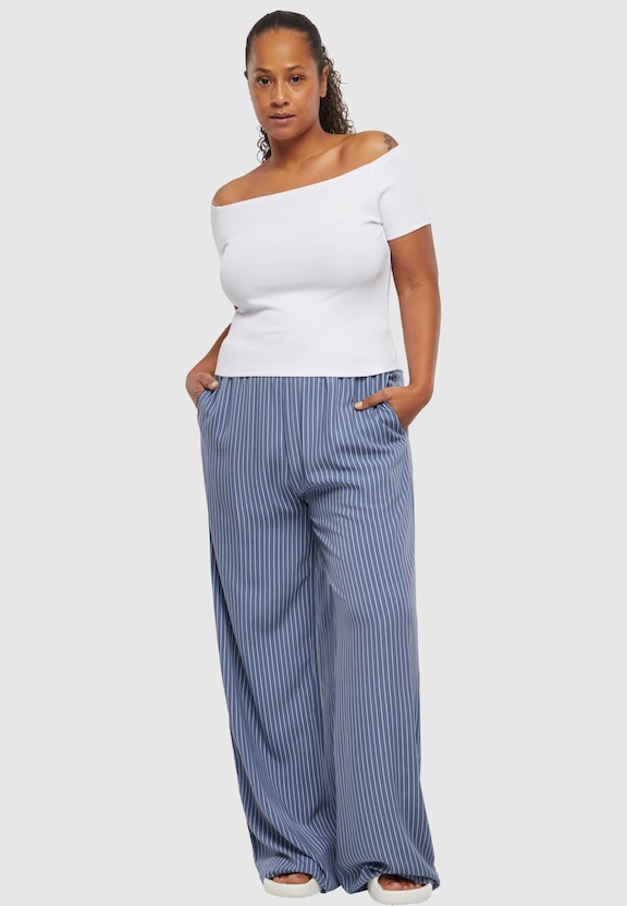 Ladies Organic Off Shoulder Rib Tee-9