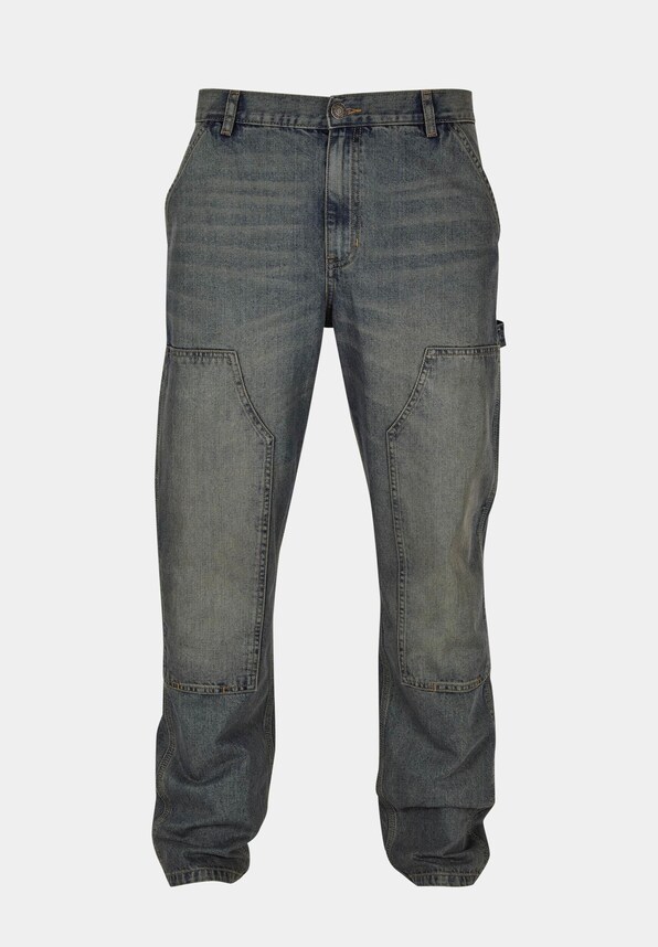 Urban Classics Double Knee Straight Fit Jeans-0