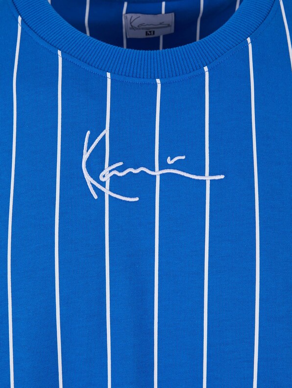 KM232-033-1 KK Small Signature Boxy Heavy Jersey Pinstripe Tee-2