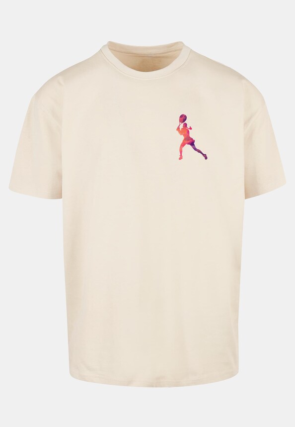 Tennis Woman Silhouette - Heavy Oversize Tee-4