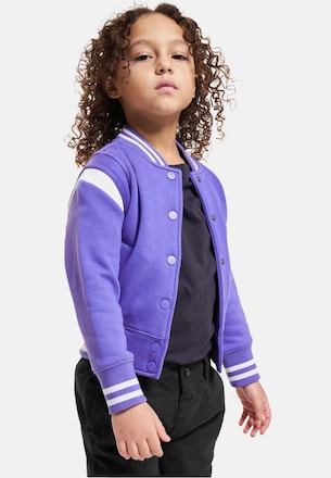 Girls Inset College Sweat Jacket