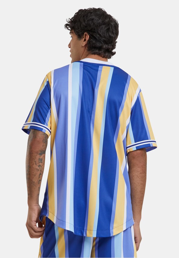 KM241-042-1 Karl Kani Varsity Striped Baseball Shirt-1