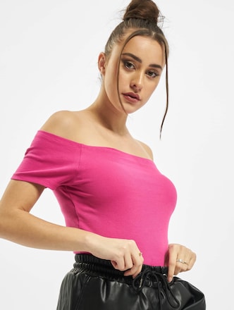 Ladies Off Shoulder Rib