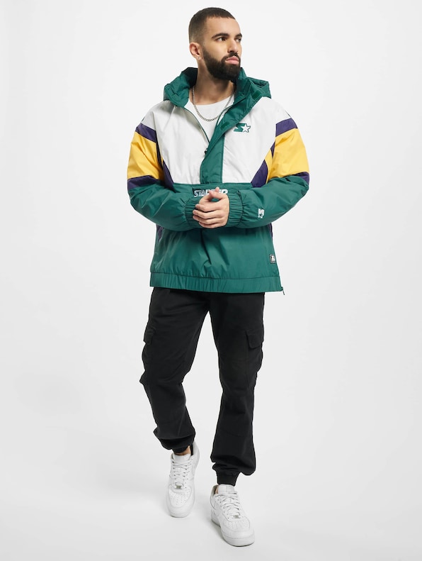 Color Block Half Zip Retro-7