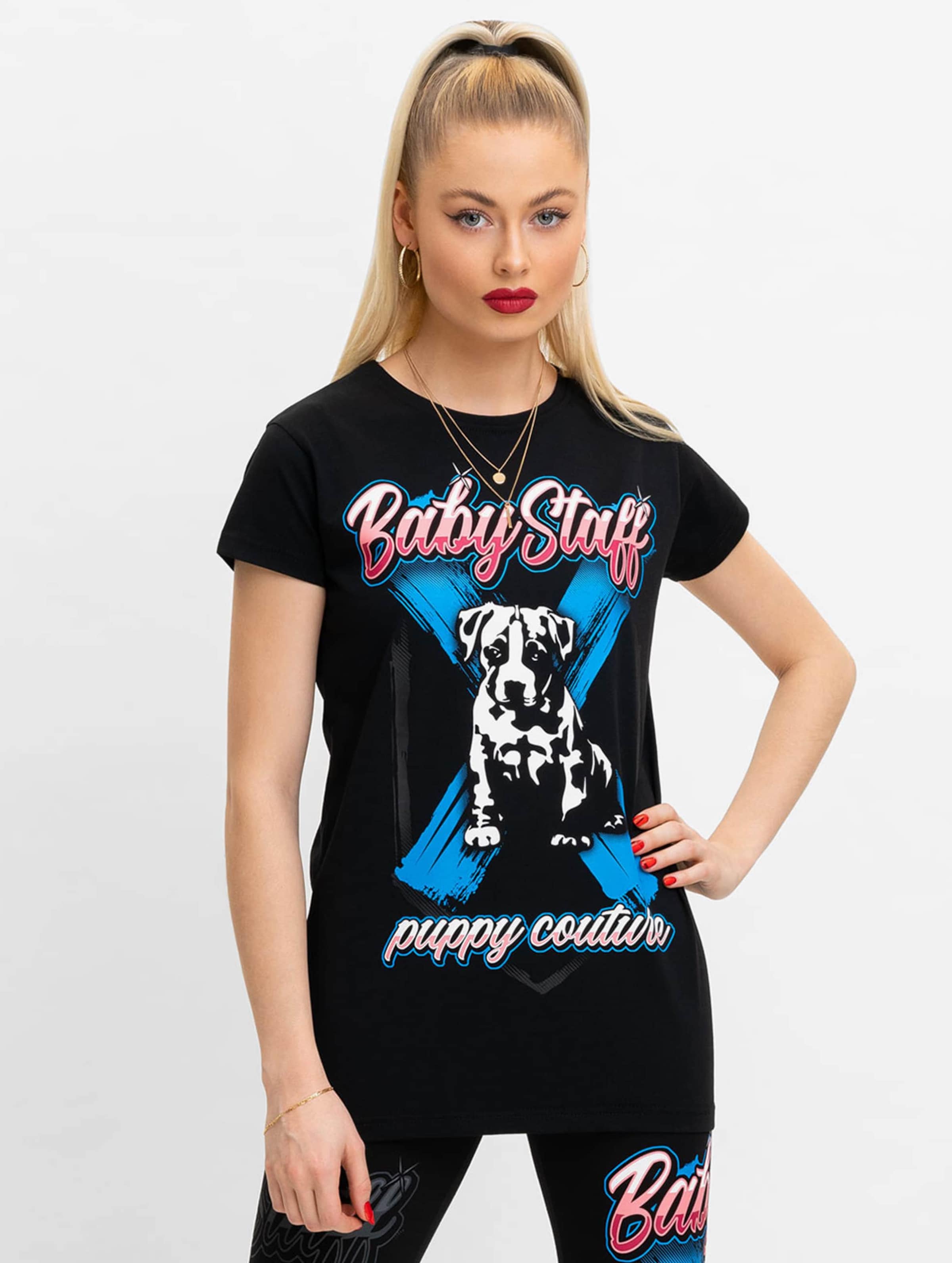 Babystaff Halka T-Shirt Vrouwen op kleur zwart, Maat XL