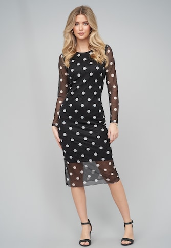 Long-sleeve Dress Polka Dots