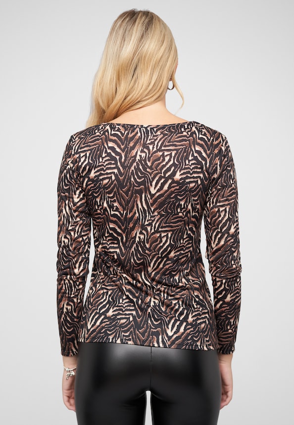 Langarm Shirt Longsleeve mit Animal Print-1