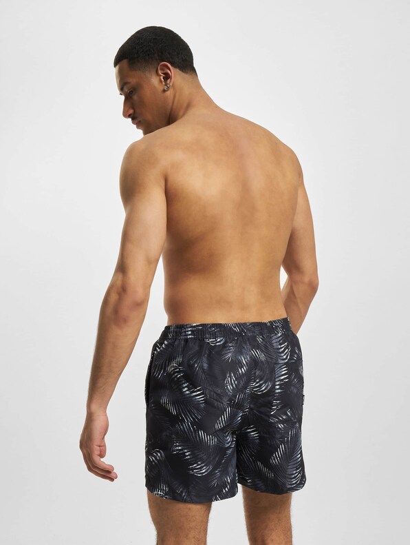 Only & Sons Ted Life Leafes Swim Trunks Dark-1