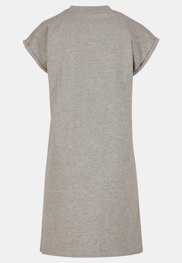 Heart EMB Ladies Turtle Extended Shoulder Dress-5