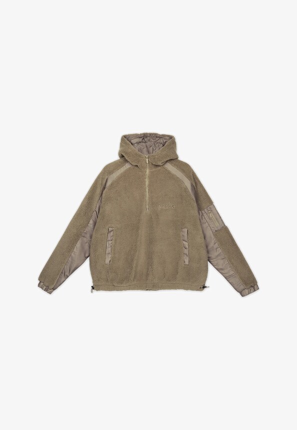 Bonny Teddy Fabric Mix Halfzip -2