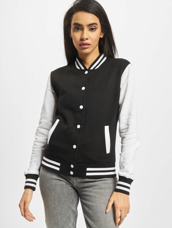 Ladies 2-tone College Sweatjacket-2