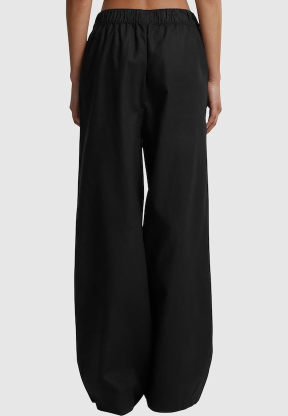 Ladies Linen Mixed Wide Pants-1