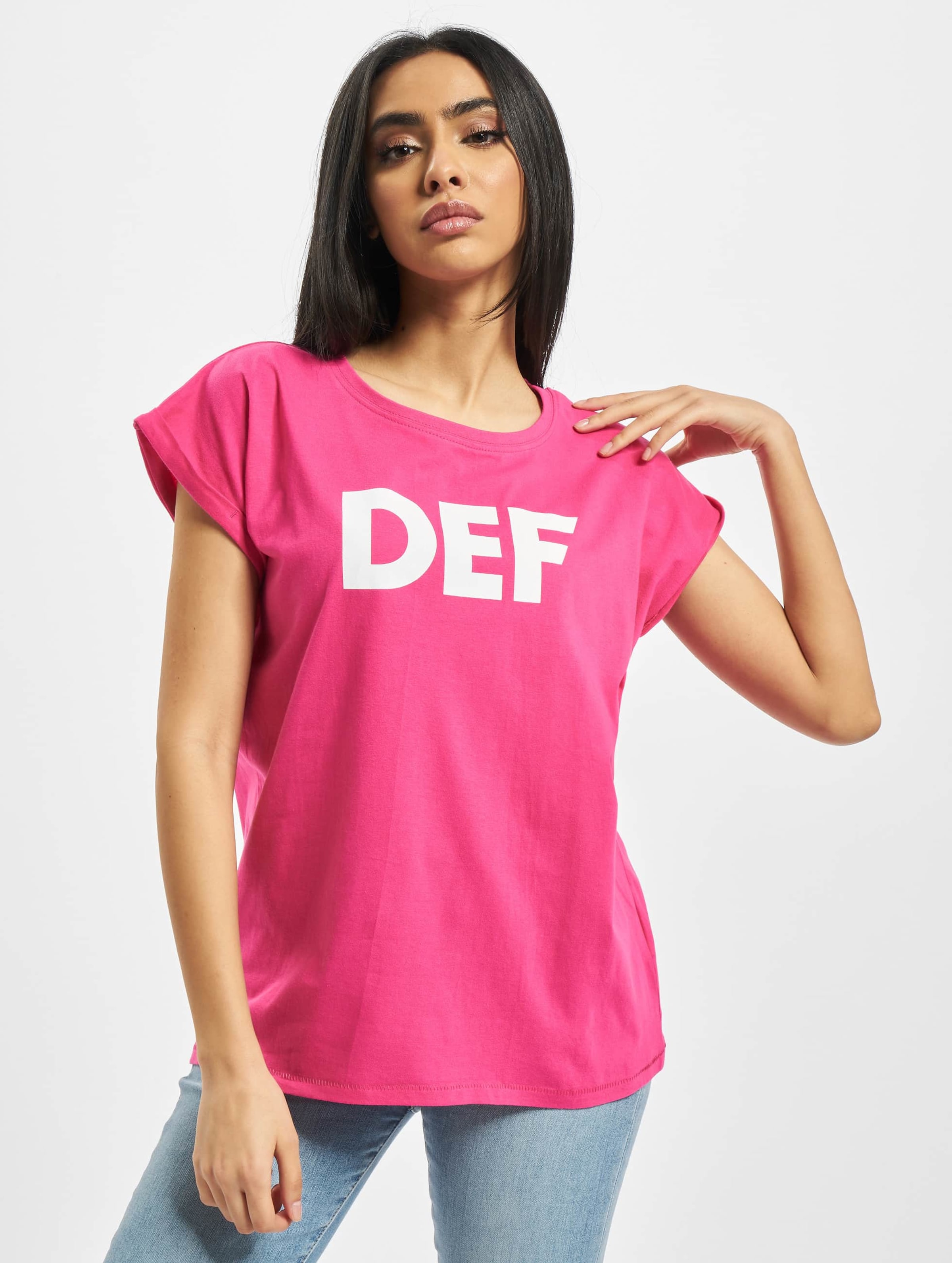DEF Melt T-Shirt Vrouwen op kleur roze, Maat L