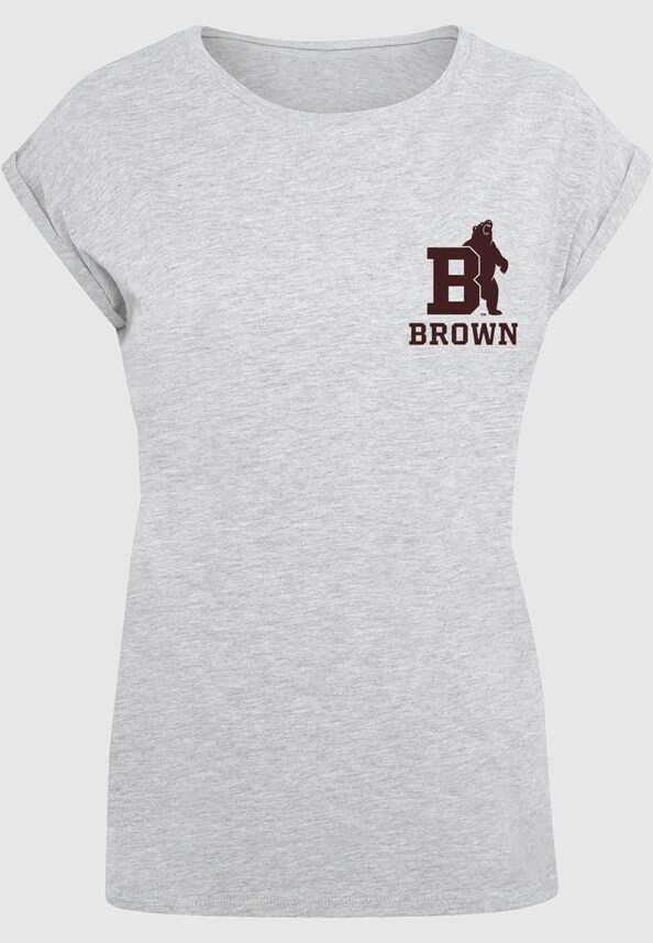 Ladies Brown University - Bear Initial T-Shirt-2