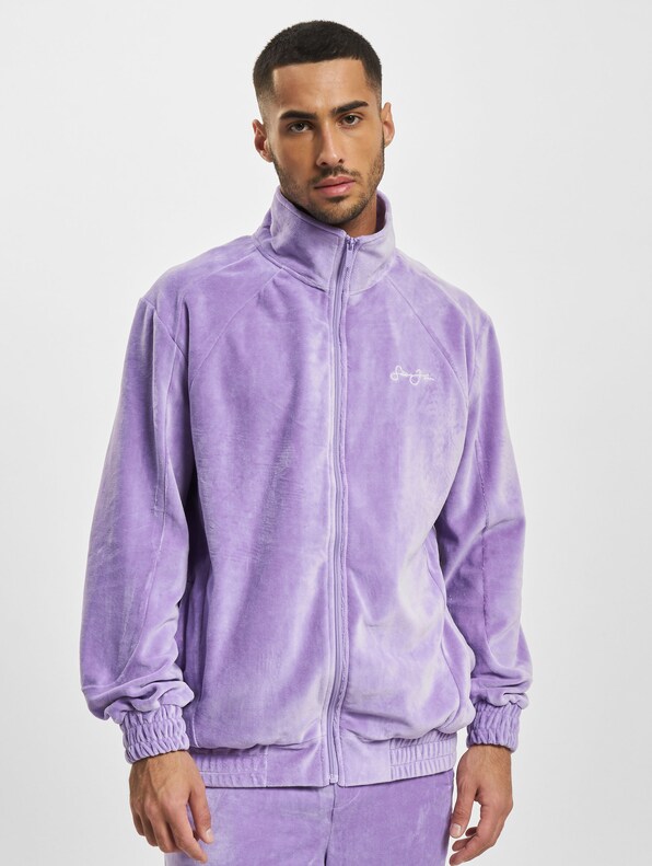 Sean John Script Logo Essential Velours Trackjacket-2