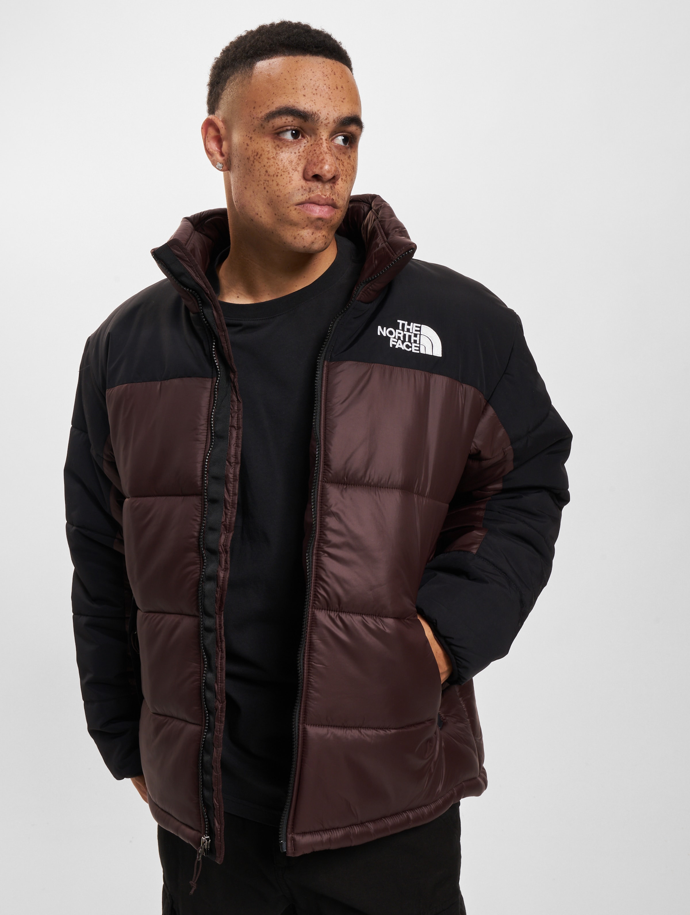 Grey north face nuptse 2024 jacket