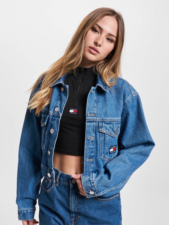 Tommy Jeans Claire Cropped Flag Jeansjacke-0