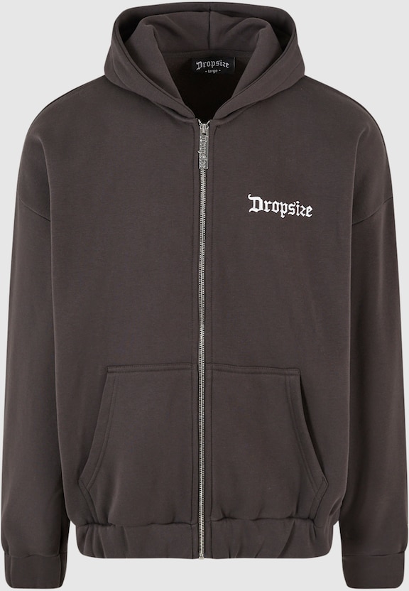 Super Heavy Oversize Blank Zip Hoodie-3
