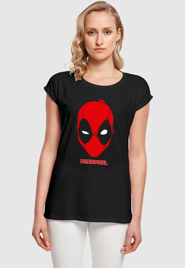 Ladies Deadpool - Mask T-Shirt-0