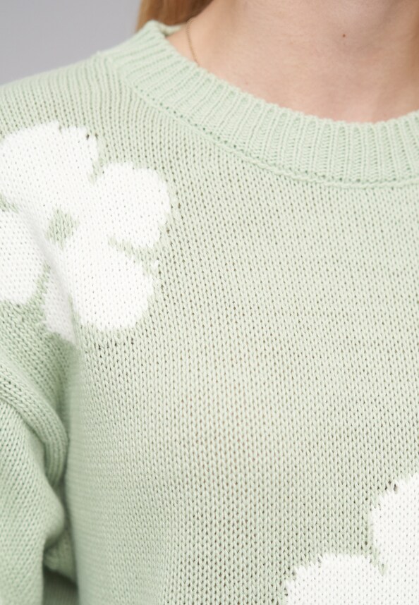 Cloud 5ive Crewneck Knit Sweater with Flowers-2