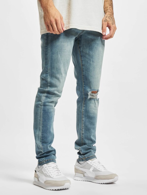 Men's jeans // Urban Classics Heavy Destroyed Slim Fit Jeans blue heavy  destroyed washed