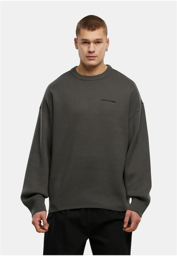 LOGO OVERSIZED KNIT SWEATER-2