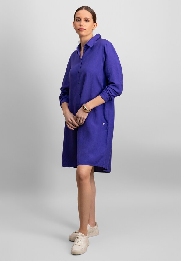 DRESS A-LINE LINEN MIX-0