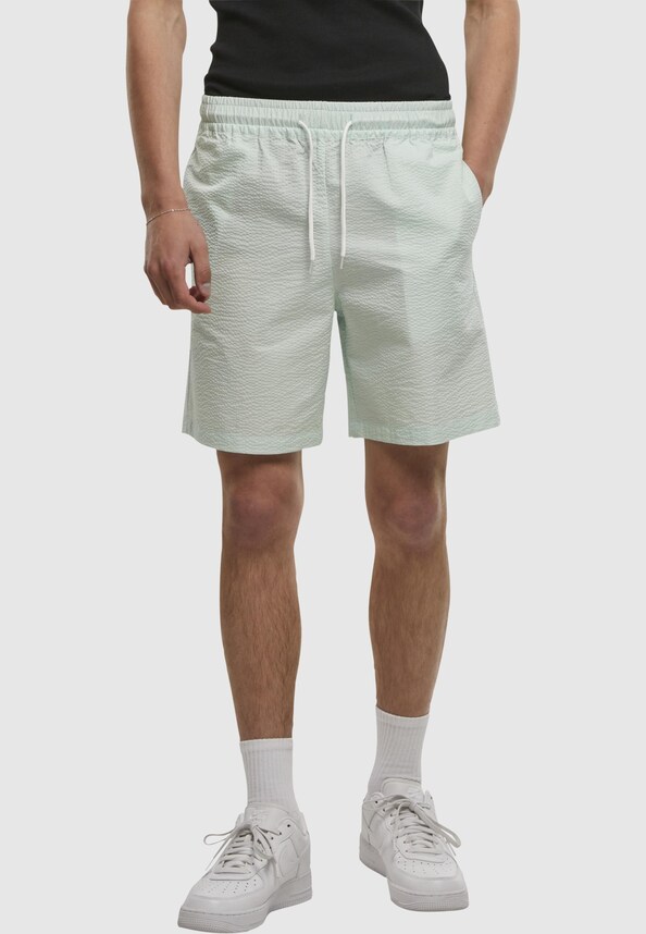 Basic Seersucker Shorts-0