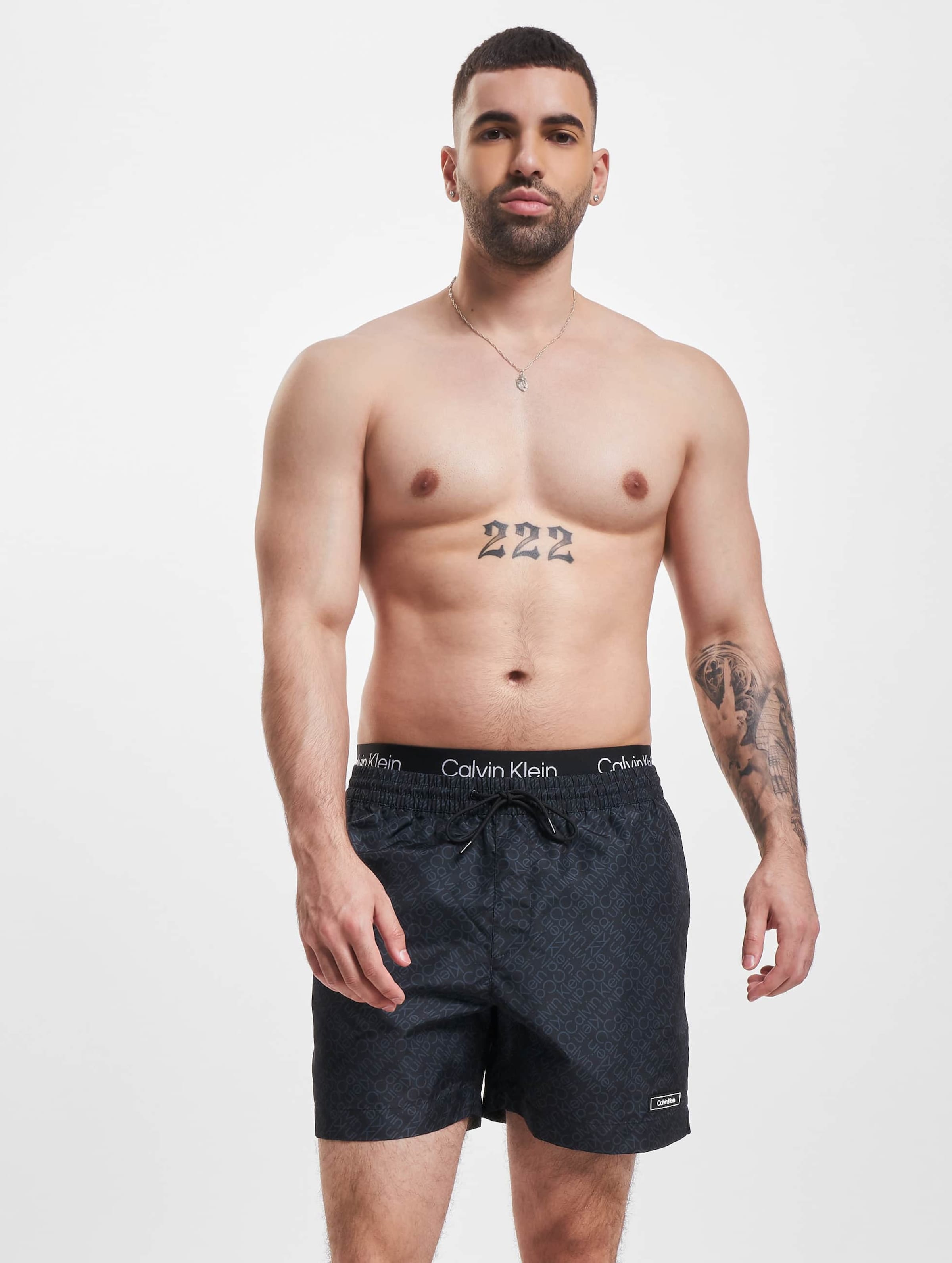 Calvin klein best sale badeshorts double waistband