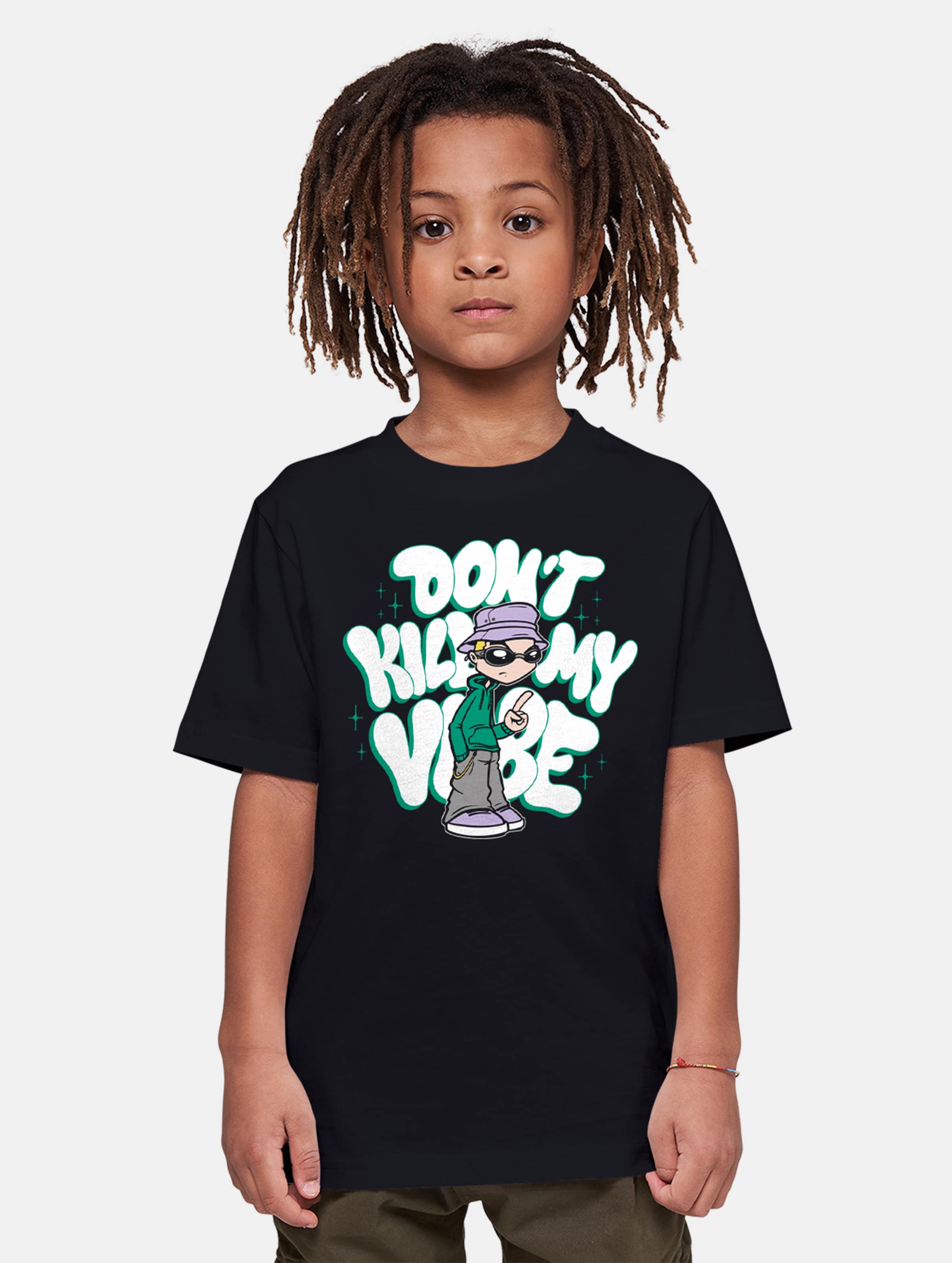 Mister Tee - Kids Don't Kill My Vibe Kinder T-shirt - Kids 146/152 - Zwart