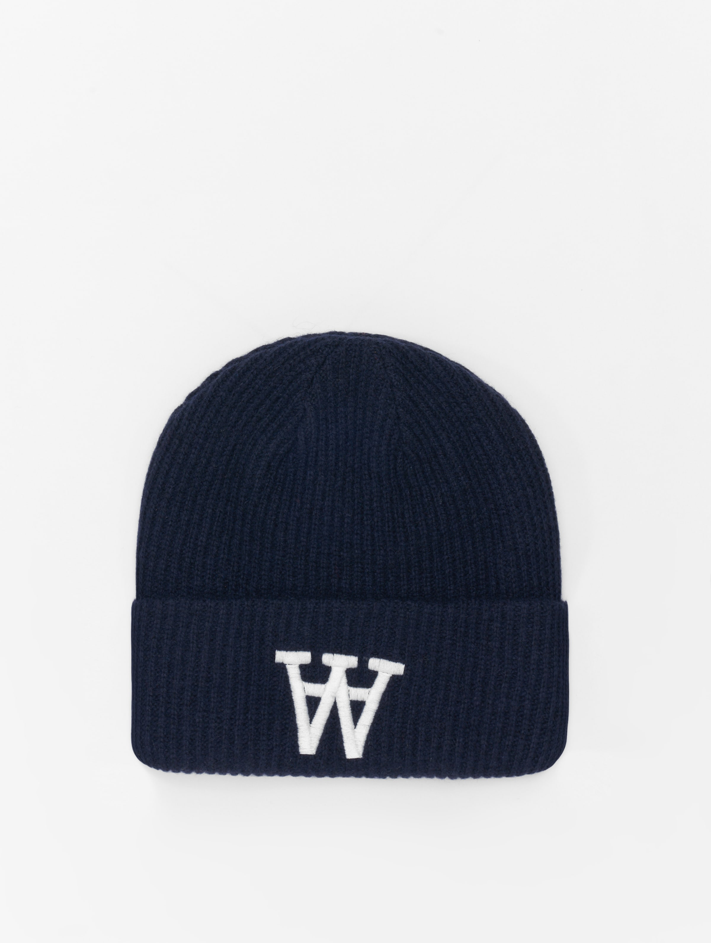 Wood Beanie Vrouwen op kleur blauw, Maat ONE_SIZE