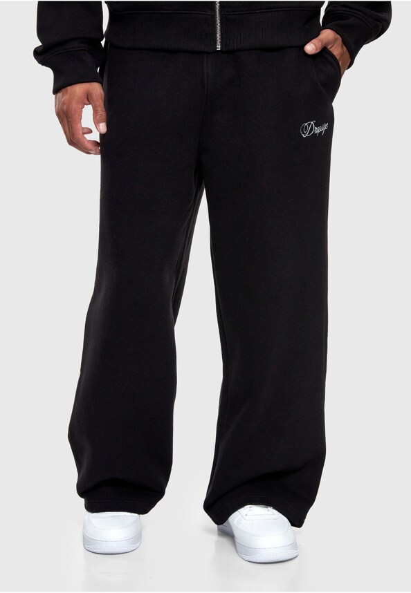 EMBROIDERY BAGGY OPEN LEG JOGGER-0