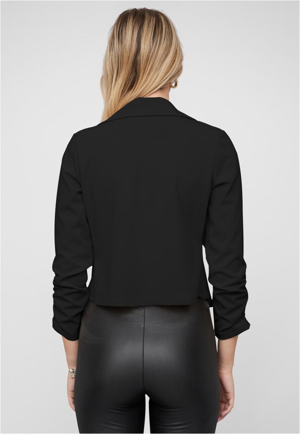 Short Blazer with ruched sleeves-1