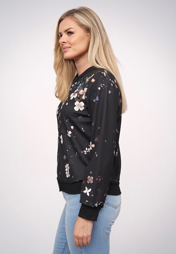 Blouson Bomber-Jacket with flower print-2